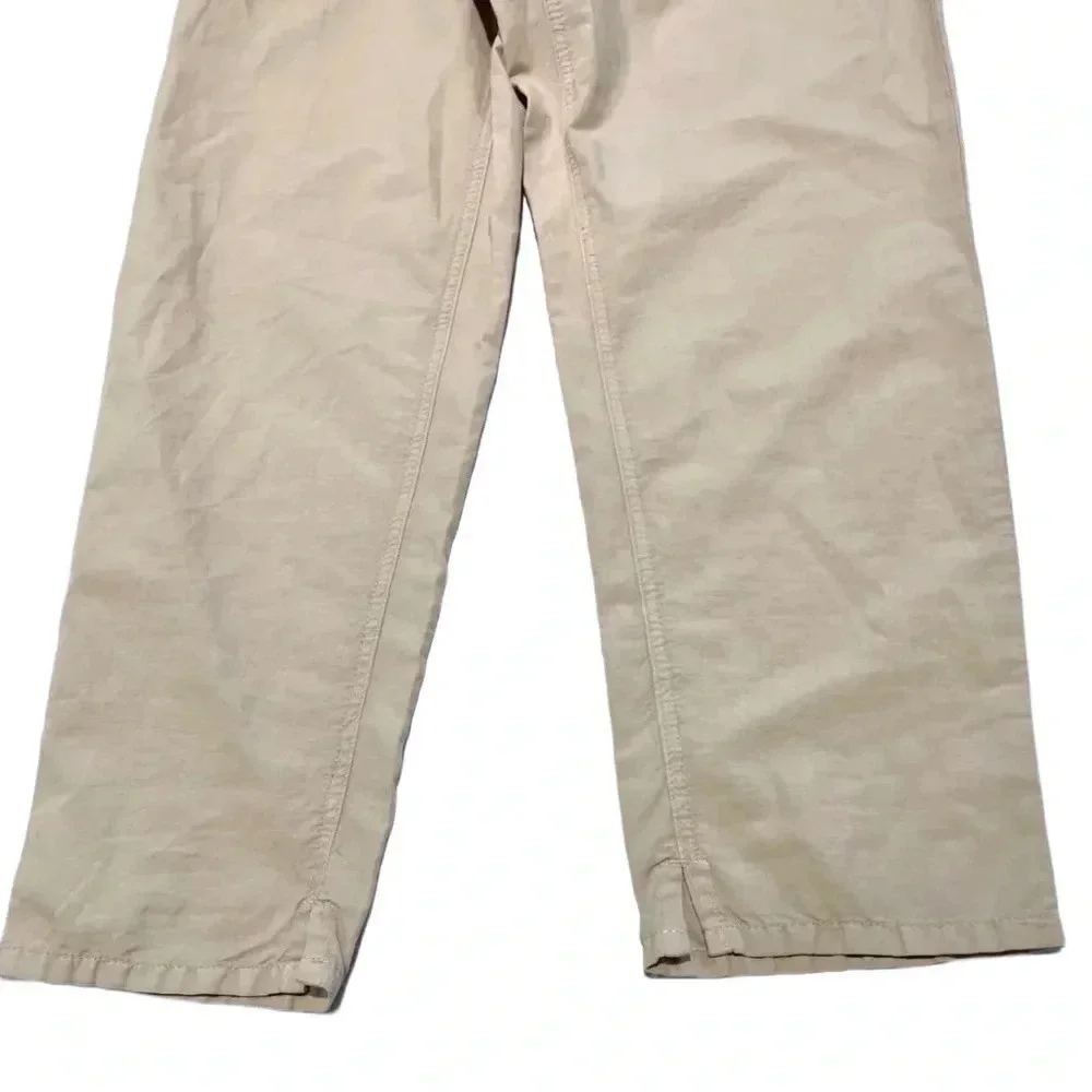 (NWOT) Zara High-Rise Cotton-Linen Jogger Pants -– Tan, Size 2